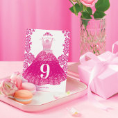 ピンクファッションドリームプリンセスガウンキンセアニェラパーティー テーブルナンバー