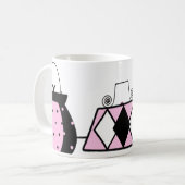 ピンクファッションマグカップ コーヒーマグカップ (正面左)
