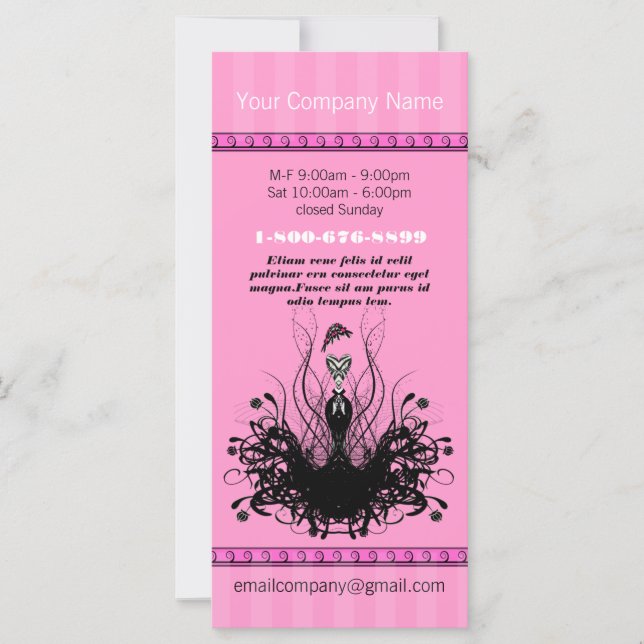 ピンクファッションDivaラックカード (正面)