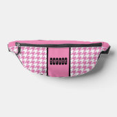 ピンクファニー千鳥格子のパックバッグ ファニーパック (レイダウン)