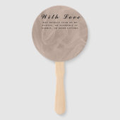 ピンクファブリックテクスチャプリント – 任意の色 ハンドファン (正面)