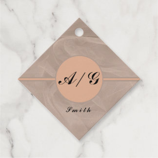 ピンクファブリックテクスチャプリント – 任意の色 フェイバータグ