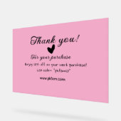 ピンクファミリービジネス詳細 アクリルサイン (傾斜)