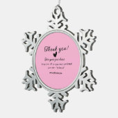 ピンクファミリービジネス詳細 スノーフレークピューターオーナメント (右)