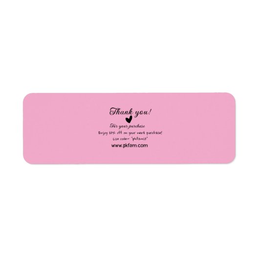 ピンクファミリービジネス詳細 ラベル (正面)