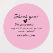 ピンクファミリービジネス詳細 ラベル (デザイン1)