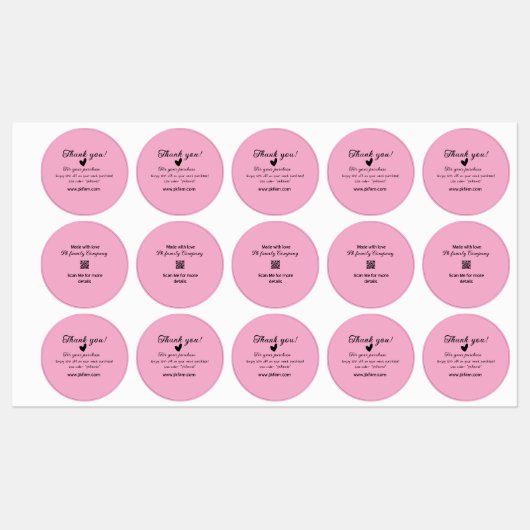 ピンクファミリービジネス詳細 ラベル (シート)