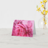 ピンクファンキーかわいらしローズHappy Valentine love art カード (黄色い花)