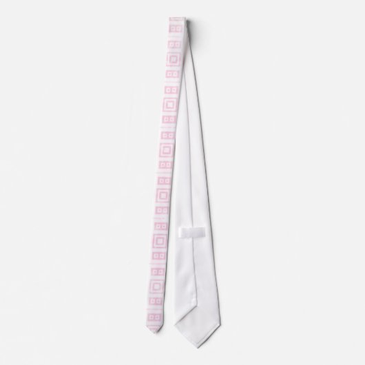 ピンクファンキーと白のレトロパターン ネクタイ (裏面)