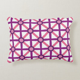 ピンクファンキーと紫のパターン アクセントクッション