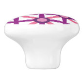 ピンクファンキーと紫のパターン セラミックノブ (側面)