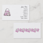 ピンクファンキーのフォーラルドットハンドバッグ 名刺 (正面/裏面)