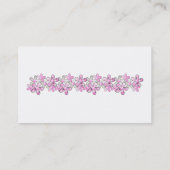 ピンクファンキーのフォーラルドットハンドバッグ 名刺 (裏面)