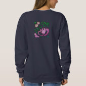 ピンクファンキーの花の抽象芸術アートへ衣服 スウェットシャツ (裏面)