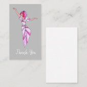 ピンクファンキーの髪のピンクのダンサー ノートカード (正面/裏面)