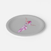 ピンクファンキーの髪のピンクのダンサー ペーパープレート (アングル)