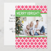 ピンクファンキーグリーンクローバーホリデーフラットカード シーズンカード (正面/裏面)