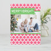 ピンクファンキーグリーンクローバーホリデーフラットカード シーズンカード (スタンド正面)