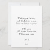 ピンクファンキーグリーンクローバーホリデーフラットカード シーズンカード (裏面)