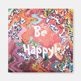 ピンクファンキーパステル抽象芸術 マグネット