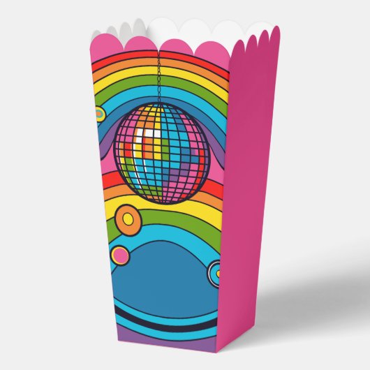 ピンクファンキーポップコーンレインボーディスコボール70のレトロ フェイバーボックス (裏面)