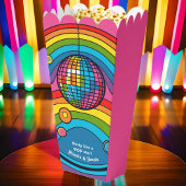 ピンクファンキーポップコーンレインボーディスコボール70のレトロ フェイバーボックス