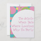 ピンクファンキー円招待状 招待状 (裏面)