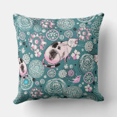 ピンクファンキーKItty猫パターン装飾用クッション クッション (裏面)