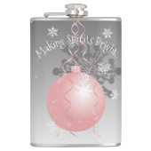 ピンクファンシーのクリスマス飾りフラスコ フラスク (正面)