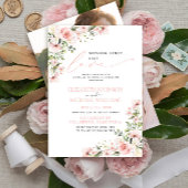 ピンクファンシーのフローラ写真が好き結婚だ 招待状