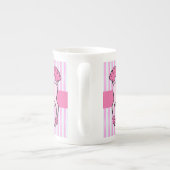 ピンクファンシーのプードルの個人設定 ボーンチャイナマグカップ (裏面)