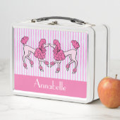 ピンクファンシーのプードルランチボックス メタルランチボックス (インサイチュ)