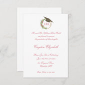 ピンクファンシーの卒業発表 招待状 (正面/裏面)