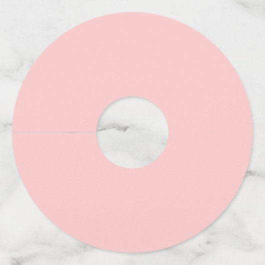 ピンクファンシーの白いペイズリーパターンの涙滴 ワイングラスタグ (裏面)