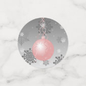 ピンクファンシークリスマスオーナメントテーブル紙吹雪 コンフェッティ (スモール正面)