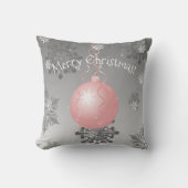 ピンクファンシークリスマスオーナメント装飾用クッション クッション (正面)