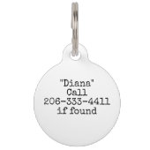 ピンクファンシーグリッター文字Dキーチェーン ペット　ネームタグ (裏面)