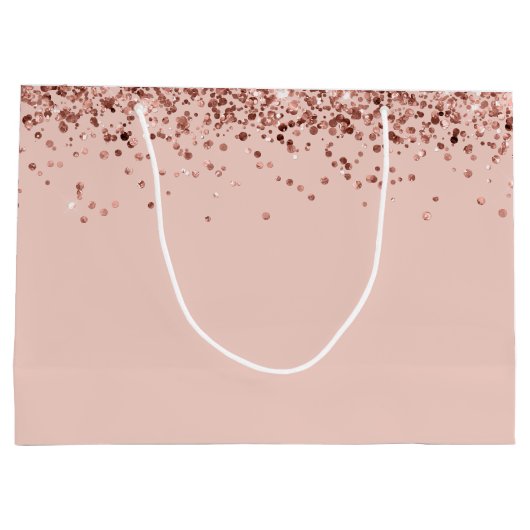 ピンクファンシーグリッター21歳抱き枕 ラージペーパーバッグ (裏面)