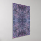 ピンクファンシースパークルシルバーフォイルプリント 箔ポスター (レイダウン)