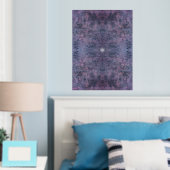 ピンクファンシースパークルシルバーフォイルプリント 箔ポスター (インサイチュ (寝室))