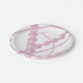 ピンクファンシーパール紙プレート ペーパープレート (アングル)