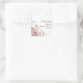 ピンクファンシーフローラブライダルシャワー スクエアシール (バッグ)