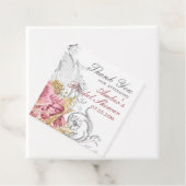 ピンクファンシーフローラブライダルシャワー フェイバータグ (インサイチュ)
