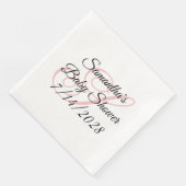 ピンクファンシーモノグラム赤ちゃんシャワー (コーナー)