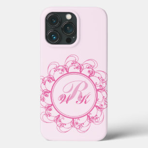 ピンクファンシーモノグラムiPhoneケース iPhone 13 Proケース