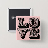 ピンクファンシーラブピン 缶バッジ (正面&裏面)