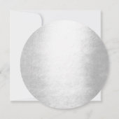 ピンクファンシーローズ金ゴールドハートシルバー誕生日 招待状 (裏面)