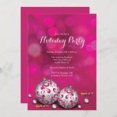 ピンクファンシー《写真》ぼけ味ライツホリデー招待状 招待状 (正面/裏面)