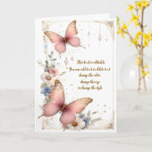 ピンクファンタジーバタフライカード カード (黄色い花)