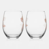 ピンクファンタジーユリ ステムなしワイングラス (左)